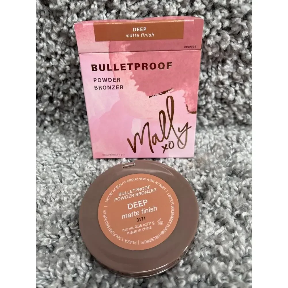Mally XO Bulletfroof Powder Bronzer 3171 Deep Matte Finish 0.38 Oz Set Of 4